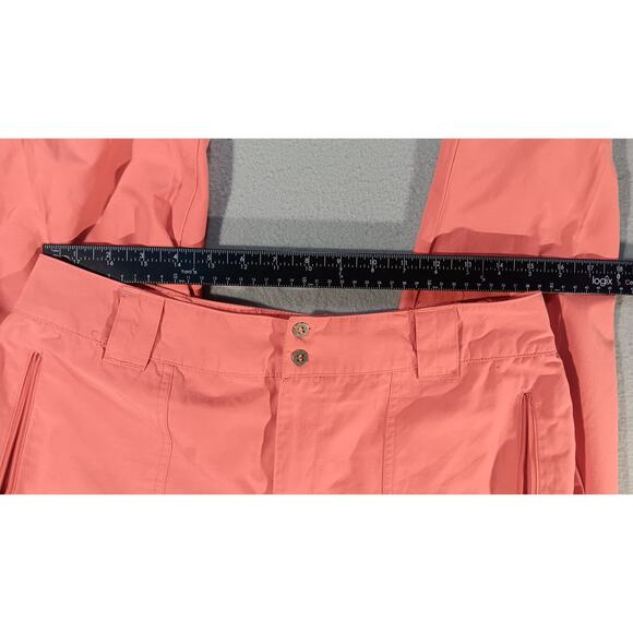 CHICO’S Rose Coral Straight-Leg Utility Pants Women’s Size 2 Zip Pockets Stylish - Picture 4 of 6